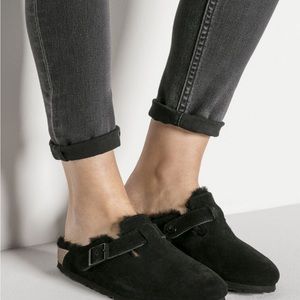 Birkenstock shearling Boston clogs NWT 41